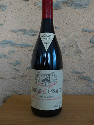 Vin rouge Château de Fonsalette 2007 Côtes du Rhone - Emmanuel Reynaud