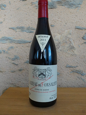 Vin rouge Château de Fonsalette 2011 Côtes du Rhone - Emmanuel Reynaud