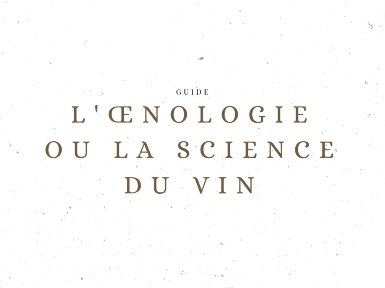L'œnologie ou la science du vin - Le Clos des Grands Crus